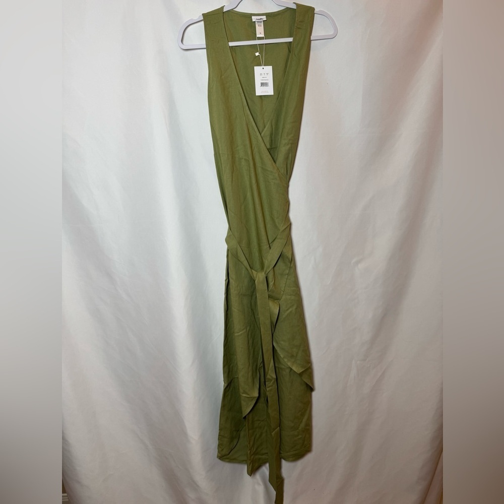 Andie Swim The Maxi Wrap Linen Cover Up Dress Ivy M